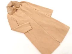 KUMIKYOKU 組曲 SIS アンゴラ混 ラビットファー付き ステンカラー コート size2/キャメル ◇■ レディース