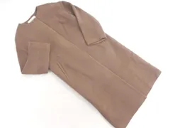 NATURAL BEAUTY BASIC ナチュラルビューティーベーシック ウール混 ノーカラー ロング コート sizeL/茶 ◇■ レディース