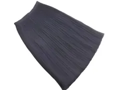 Leilian レリアン プリーツ スカート size9/紺 ■■ レディース