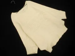 ef-de エフデ 大きいサイズ ウール混 ケーブル編み ドルマン ニット セーター size15/オフホワイト ◇■ レディース