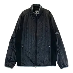 サイズ：L ADIDAS GOLF アディダスゴルフ  中綿切替 2WAY ジップジャケット スリーストライプ ブラック系 [240101629390] ゴルフウェア メンズ ストスト
