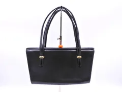 ginza kanematsu 銀座かねまつ レザー フォーマル ハンド バッグ 黒 ■■ レディース