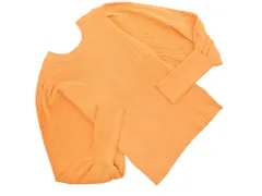 SENSE OF PLACE センスオブプレイス アーバンリサーチ ボリュームスリーブ バックボタン リブ ニット セーター sizeONE/オレンジ ◇■ レディース