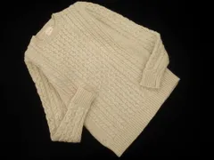 BEAMS ビームス ウール混 ケーブル編み ニット セーター sizeS/アイボリー ◇■ レディース