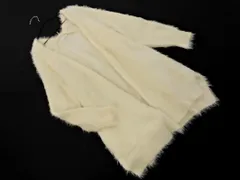 E Hyphen World gallery イーハイフンワールドギャラリー シャギー ニット ショール カーディガン sizeF/アイボリー ◇■ レディース