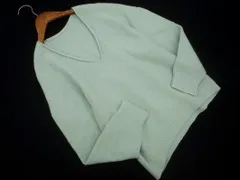 allureville アルアバイル ウール混 Vネック ワイド幅 ニット セーター size2/ミント ◇■ レディース