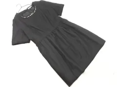 KUMIKYOKU 組曲 ウール混 ラインストーン ワンピース size7/黒 ◇■ レディース