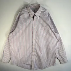 古着 ブルックスブラザーズ Brooks Brothers 長袖シャツ ストライプ 胸ポケ 346 XL  ピンク系 マルチカラー メンズ
