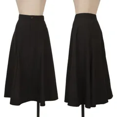 トリココムデギャルソンtricot COMME des GARCONS カーブ切替ウールフレアスカート 黒S