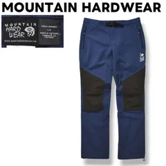 マウンテン ハードウェア MOUNTAIN HARDWEAR ダブル ドラゴン パンツ ジップアップ バックルベルト ストレッチ ソフトシェル ナイロン 切替 デザイン L ネイビー アウトドア ウェア メンズ