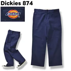 【定番】 ディッキーズ Dickies 874 ワーク パンツ ジップアップ T／C ツイル XL相当 ネイビー オーバーサイズ ビッグシルエット アメリカン カジュアル ストリート メンズ