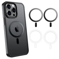 【在庫処分】Magsafe シール リング 超薄型 防回転設計 Magsafe互換 マグセーフシール付き 通用 アクセサリー対応 磁気増強 ワイヤレス充電対応 ブラック2・ホワイト2