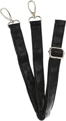 【数量限定】ショルダーストラップ ショルダー バッグ ストラップ カバン ショルダーベルト 合皮 ソフトレザー 斜め掛け 鞄 付け替え PU レザー 肩ひも 紐 単品 (ブラック)