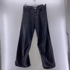 【中古】NVRFRGT 3D Twisted Wide Leg Jeans ブラック 3 NF241P08A ネヴァーフォーゲット[24]