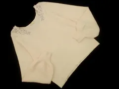 MAJESTIC LEGON マジェスティックレゴン 刺繍 リブ ニット セーター sizeM/アイボリー ◇■ レディース