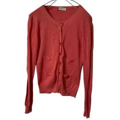 【美品】DEUXIEME CLASSE ドゥーズィエム クラス クルーネックカーディガン ピンク サイズF【Z1767】