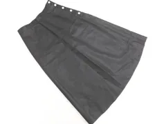 AG by aquagirl エージーバイアクアガール フェイクレザー フロントボタン ロング スカート sizeS/黒 ◇■ レディース