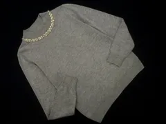 earth music&ecology アースミュージック＆エコロジー パールビーズ ニット セーター sizeM/グレー ◇■ レディース