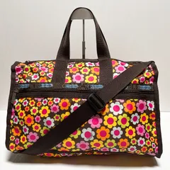 【美品/大容量】LeSportsac レスポートサック ボストンバッグ ショルダーバッグ クロスボディバッグ 肩掛け 斜め掛け 花柄 フラワー 旅行 トラベル B279