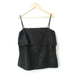 新品同様 24AW Diagram ダイアグラム グレースコンチネンタル ジャガードノースリーブトップ キャミソール 0324341149 36 ブラック レディース 古着 中古 USED