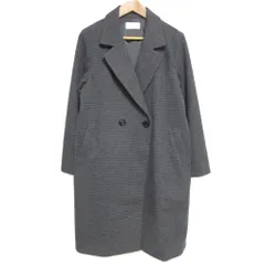 美品 24AW GLOBAL WORK グローバルワーク 千鳥格子 軽やかストレッチテーラーコート 115510 M グレー レディース 古着 中古 USED
