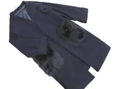 SENSE OF PLACE センスオブプレイス アーバンリサーチ ウール混 ノーカラー コート sizeF/紺 ◇■ レディース