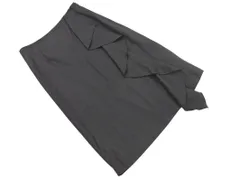 新品 23区 ウール100% フリル Aライン 台形 スカート size36/黒 ◇■ レディース