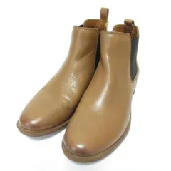 良品 Clarks クラークス レザー サイドゴアブーツ ショートブーツ UK4.5 23.5cm ブラウン レディース 古着 中古 USED