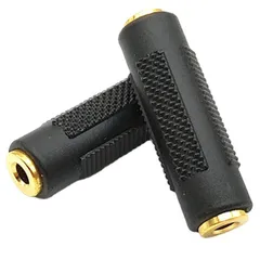 【人気商品】ステレオミニプラグ 3.5mm [ 2個セット] 3.5極 ステレオミニ中継コネクタ メス-メス 金メッキコネクタ ステレオミニコネクタ