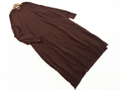 chocol raffine robe ショコラフィネローブ ニット ワンピース sizeF/茶 ◇■ レディース
