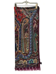 【中古】ETRO エトロ　ストール　パープル　ウール70％　シルク30％　大判ストール＿S23＿セルモアから出品＿s-0835-r23
