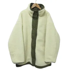 美品 24AW FREAK'S STORE フリークスストア ハイネック リバーシブル ボアキルティングコート F カーキ×アイボリー レディース 古着 中古 USED