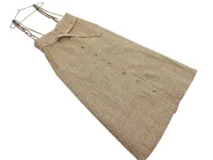 Discoat ディスコート チェック フロントボタン ジャンパー スカート sizeF/茶 ◇■ レディース