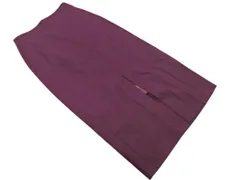 JOURNAL STANDARD L'ESSAGE ジャーナルスタンダードレサージュ ウール100% スリット ロング スカート size38/赤紫 ◇■ レディース