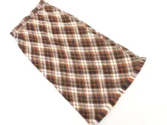 新品 COCODEAL ココディール ウール混 ツイード チェック ロング スカート size1/茶 ◇■ レディース