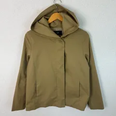 SHIPS Colors シップスカラーズ フーデッドコート 無地 キャメル ONE SIZE レディース 古着 シンプル クラシック