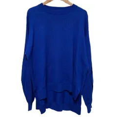 良品 MIDIUMISOLID ミディウミソリッド ウール ニット セーター ブルー レディース 古着 中古 USED