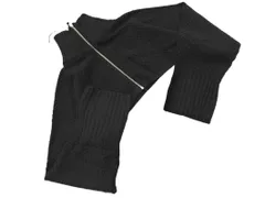 MURUA ムルーア ジップアップ クロップド ニット カーディガン size1/黒 ◇■ レディース