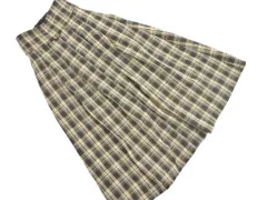 MAJESTIC LEGON マジェスティックレゴン チェック レースアップ ロング スカート sizeM/ベージュ ◇■ レディース