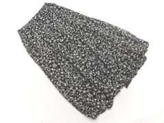 earth music&ecology アースミュージック＆エコロジー 花柄 フレア スカート sizeF/黒 ■■ レディース