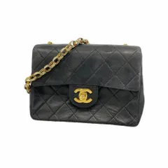 シャネル(Chanel) シャネル ショルダーバッグ ミニマトラッセ チェーンショルダー ラムスキン ブラック レディース P2284132