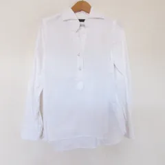 良品 martinique マルティニーク CANCLINI 長袖 パールボタン スキッパー シャツ ブラウス 1 ホワイト レディース 古着 中古 USED