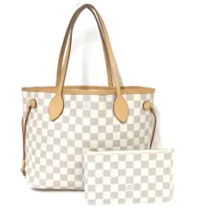 LOUIS VUITTON/ルイ ヴィトン　ダミエ アズール ネヴァーフルPM  N40605  ポーチ付き　トートバッグ　【中古】