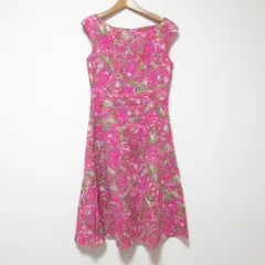 美品 Sybilla シビラ フラワーエンブロイダリー ノースリーブワンピース M ピンク レディース 古着 中古 USED