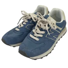 New Balance ニューバランス WL574RBS ローカット スニーカー 24.5cm ブルー レディース 古着 中古 USED