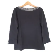 美品 INGEBORG インゲボルグ ドット ロングスリーブ カットソー L ブラック レディース 古着 中古 USED