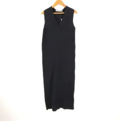 美品 theory luxe セオリー 03-6205752 リブニットワンピース 38 コットン ナイロン ミモレ丈 ノースリーブ レディース AC1725A39 