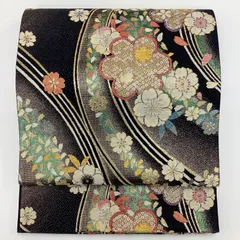 中古品　六通袋帯　芯あり　正絹　振袖用　フォーマル　R447