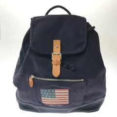【中古品】POLO RALPH LAUREN ポロ・ラルフローレン FLAG CANVAS BACKPACK 国旗 キャンバス バックパック リュック カバン 【188-260218-na-16-tag】