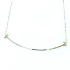 美品☆TIFFANY&Co. ティファニー ティファニーT スマイル ペンダント ラージ AG925 ネックレス シルバー 重量2.8g レディース